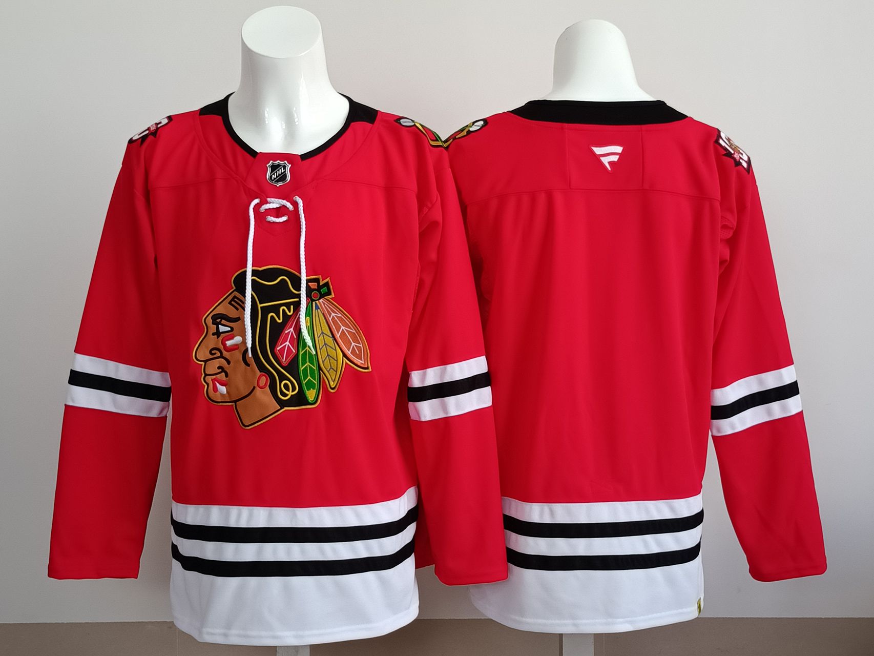 Men 2025 Chicago Blackhawks Blank Red NHL Jersey style 01
